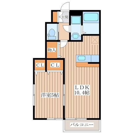 リベルテ栗生の物件間取画像